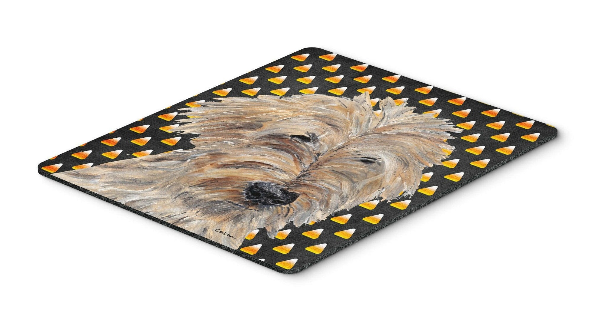 Goldendoodle Halloween Candy Corn Mouse Pad, Hot Pad or Trivet by Caroline's Treasures