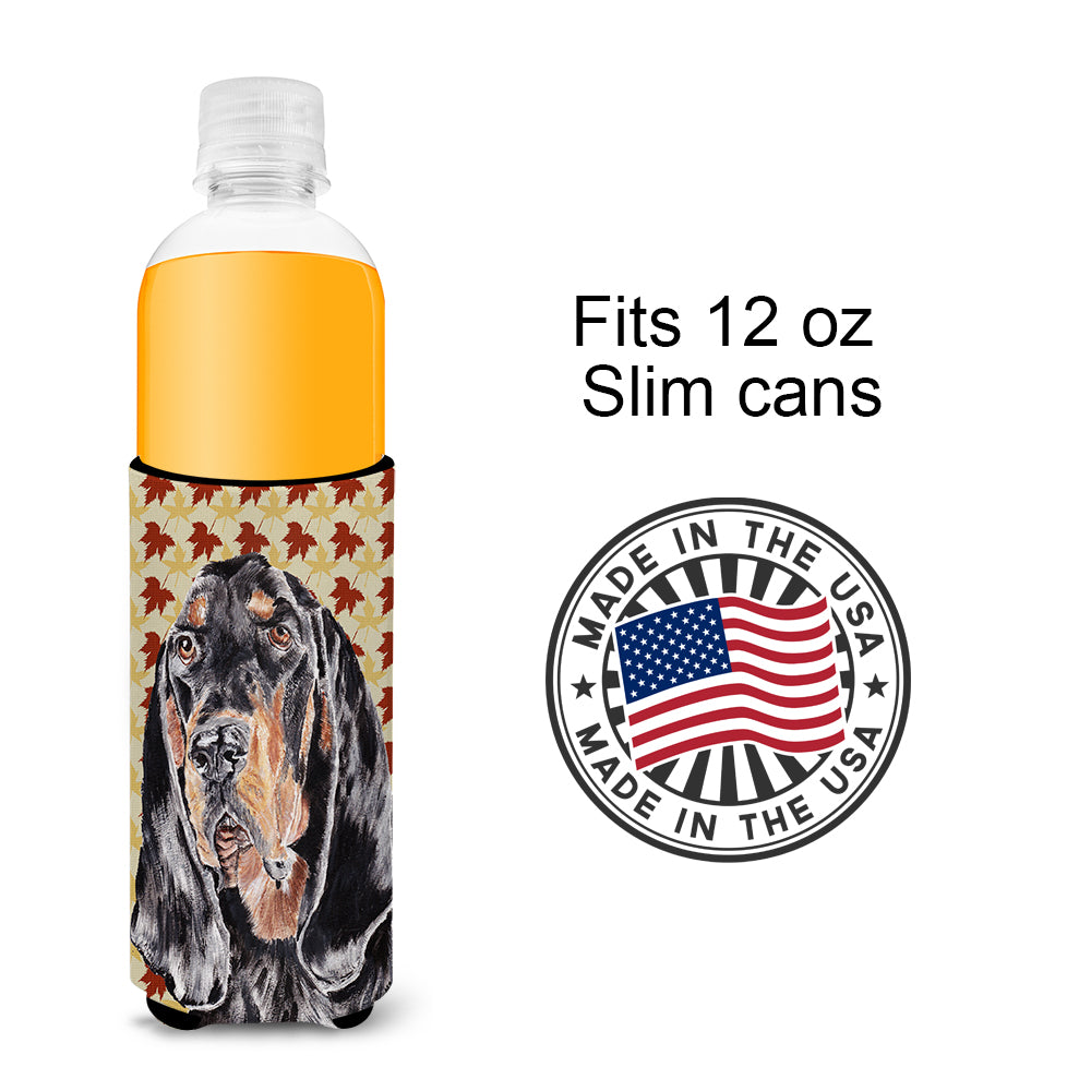 Coonhound Fall Leaves Ultra Beverage Isolateurs pour canettes minces