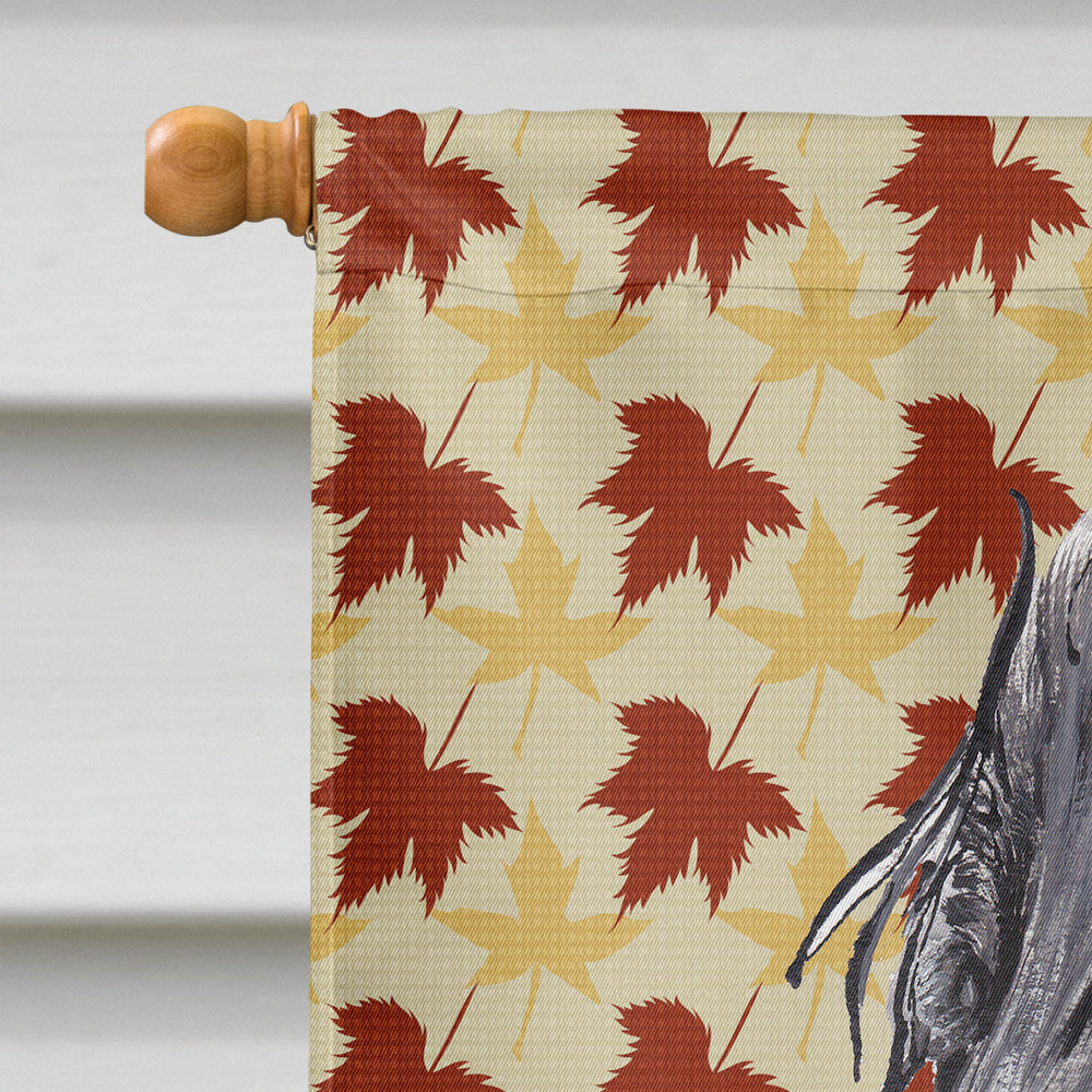English Cocker Spaniel Fall Leaves Flag Canvas House Size  the-store.com.
