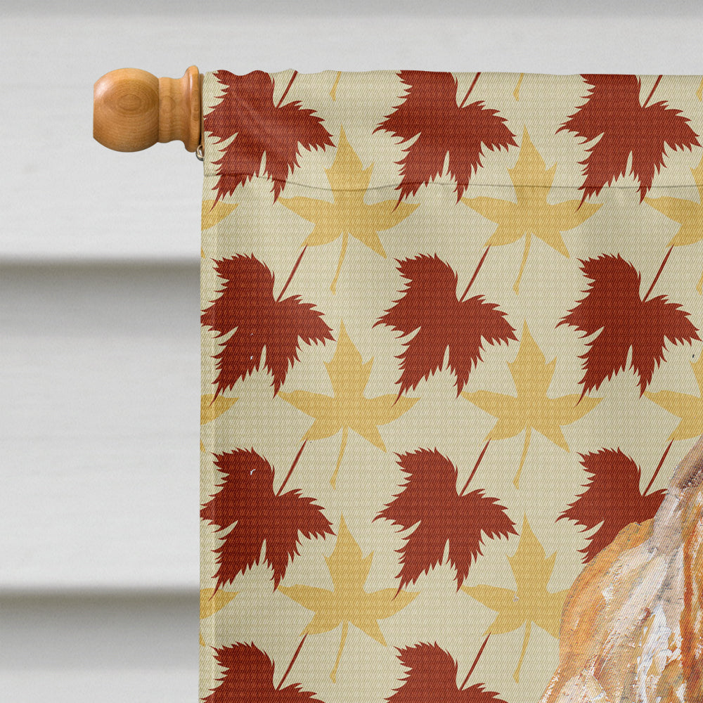 Cocker Spaniel Fall Leaves Flag Canvas House Size  the-store.com.