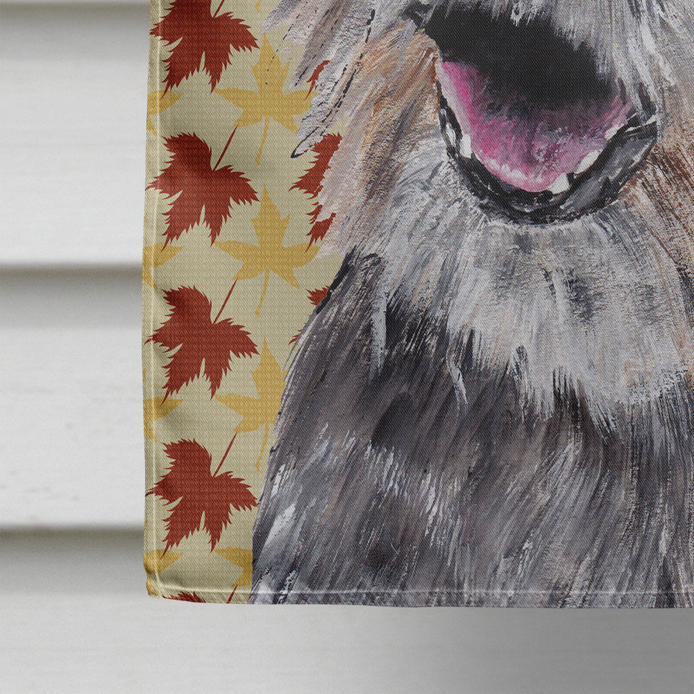 Border Terrier Fall Leaves Flag Canvas House Size  the-store.com.