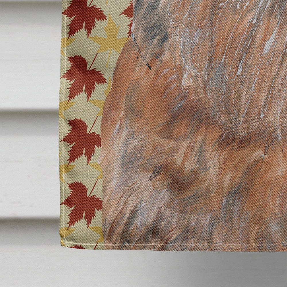 Brussels Griffon Fall Leaves Flag Canvas House Size  the-store.com.