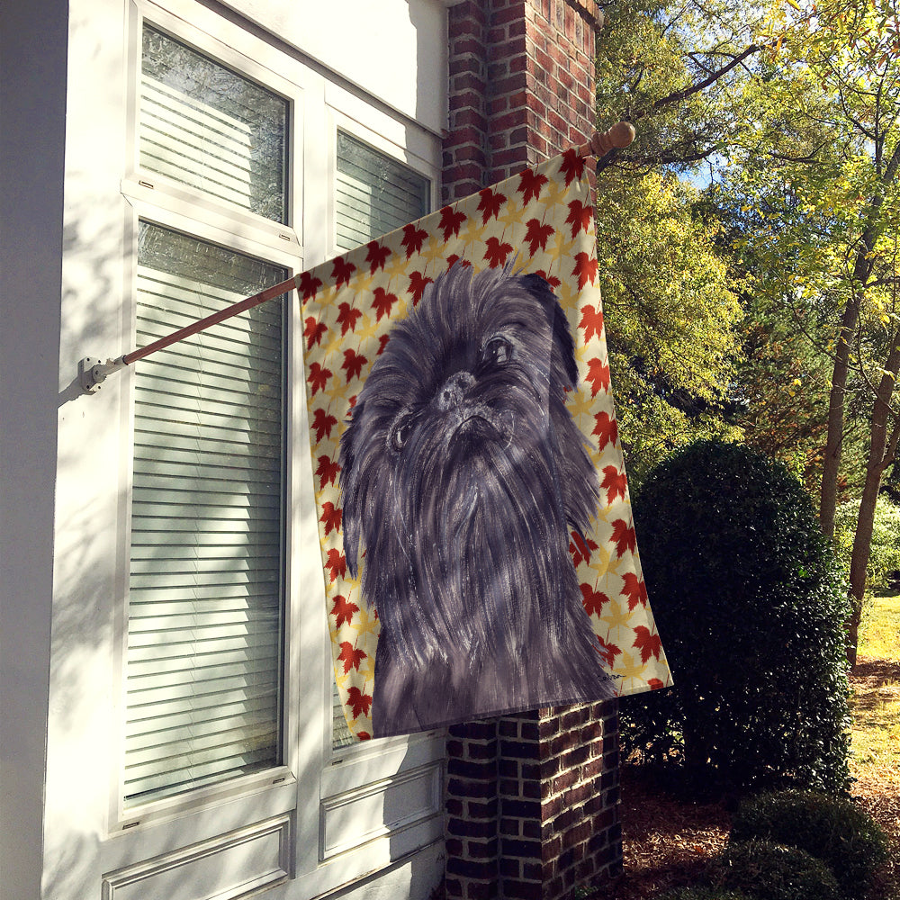 Brussels Griffon Fall Leaves Flag Canvas House Size