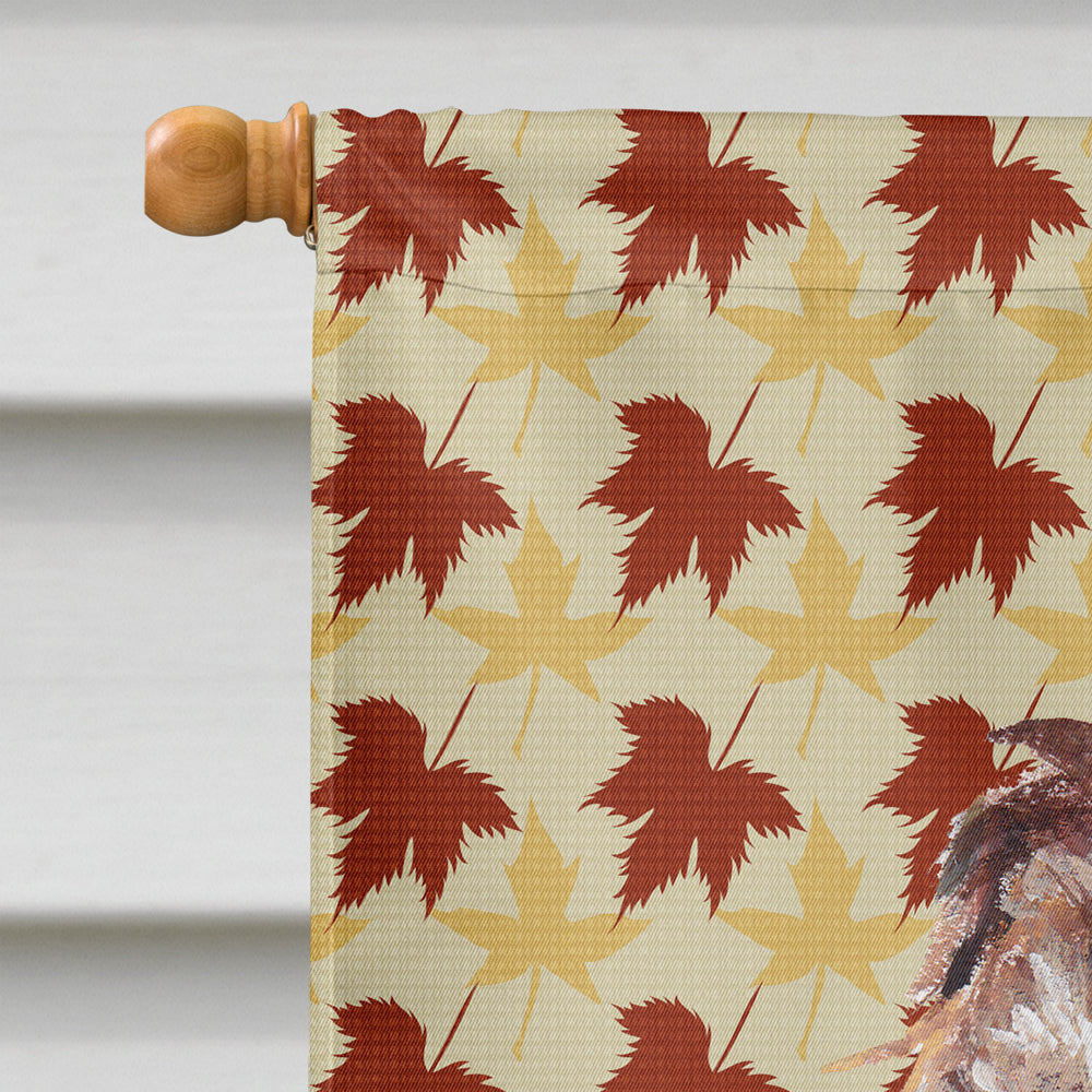 Boykin Spaniel Fall Leaves Flag Canvas House Size