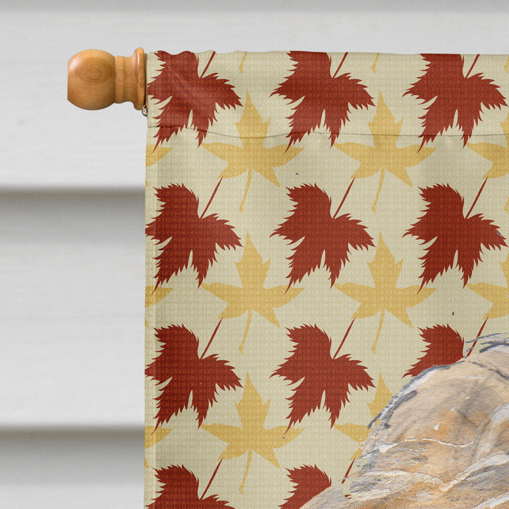 Goldendoodle Fall Leaves Flag Canvas House Size