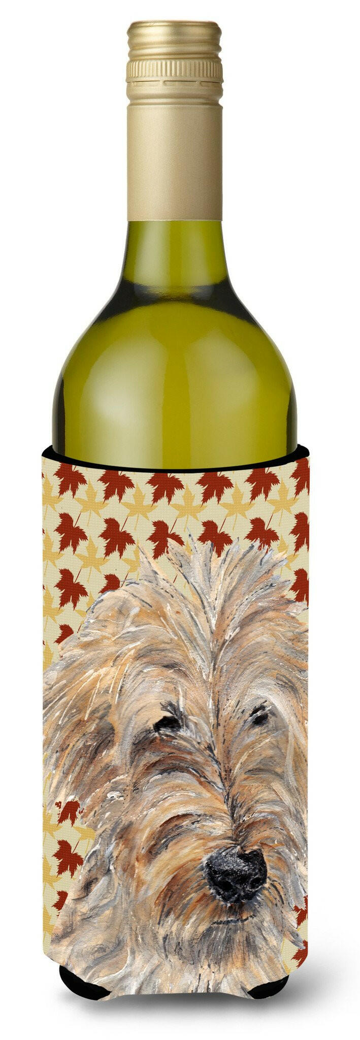 Goldendoodle Fall Leaves Wine Bottle Beverage Insulator Beverage Insulator Hugger by Caroline&#39;s Treasures
