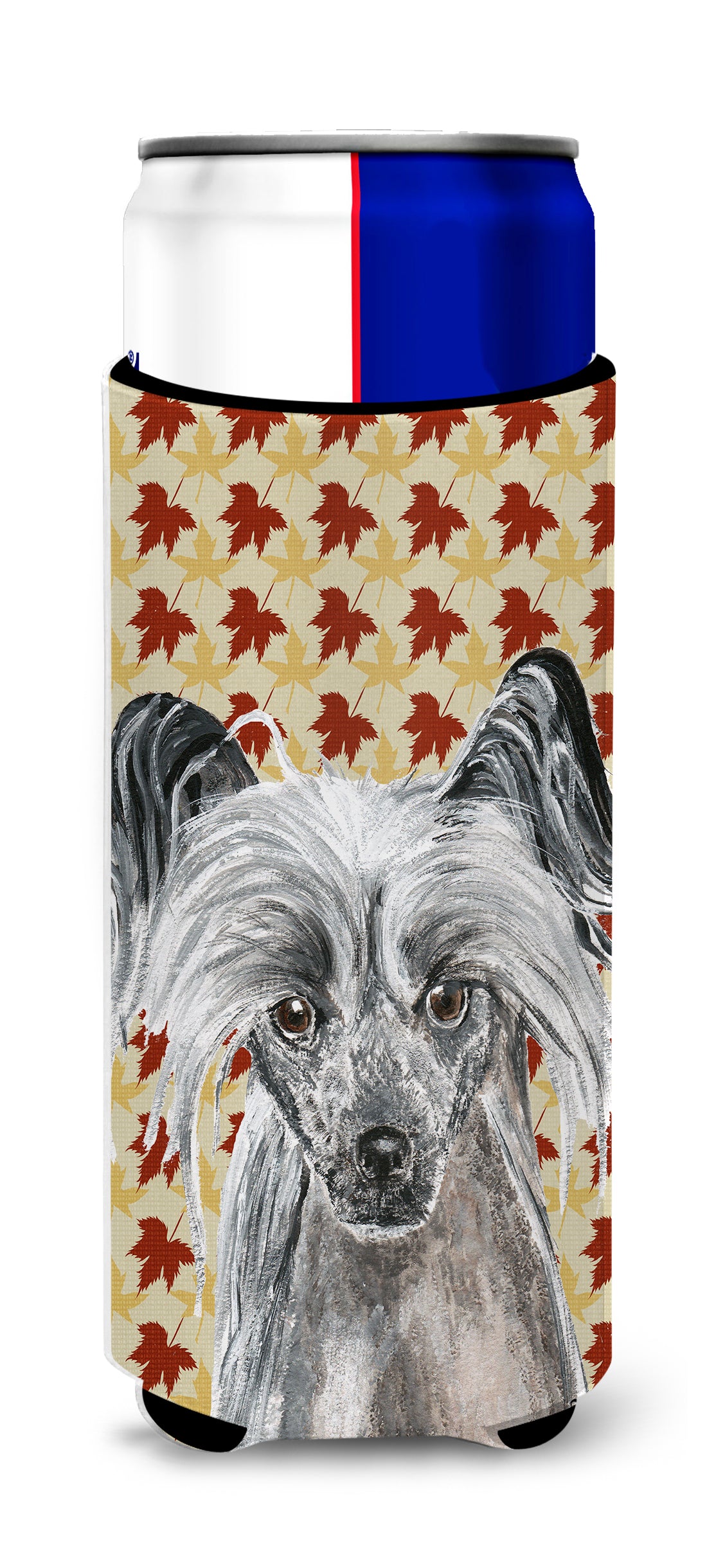 Chinese Crested Fall Leaves Ultra Beverage Isolateurs pour canettes minces