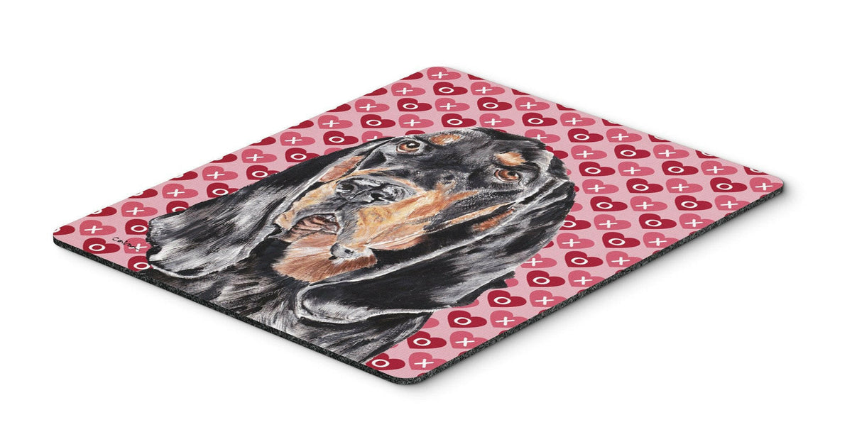Coonhound Valentine&#39;s Love Mouse Pad, Hot Pad or Trivet by Caroline&#39;s Treasures