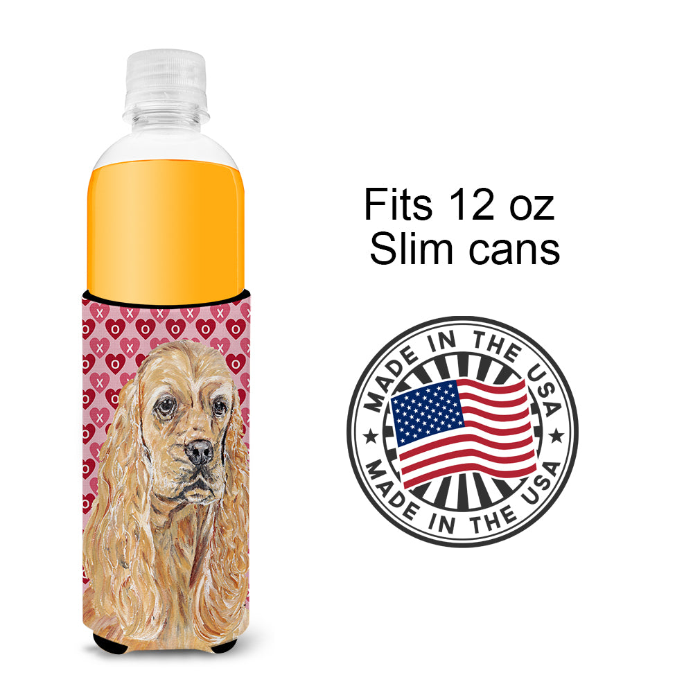 Cocker Spaniel Valentine's Love Ultra Beverage Insulators for slim cans