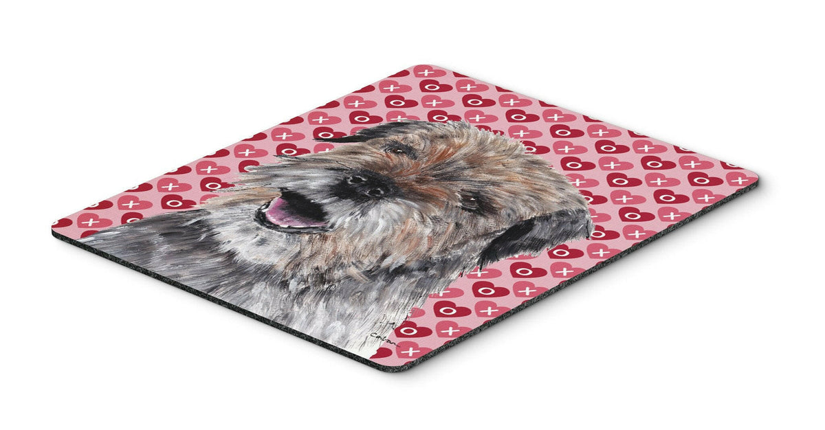 Border Terrier Valentine&#39;s Love Mouse Pad, Hot Pad or Trivet by Caroline&#39;s Treasures