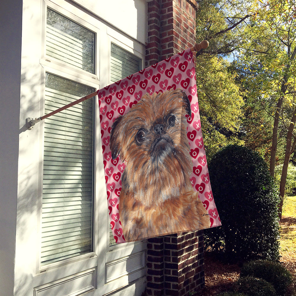 Brussels Griffon Valentine's Love Flag Canvas House Size