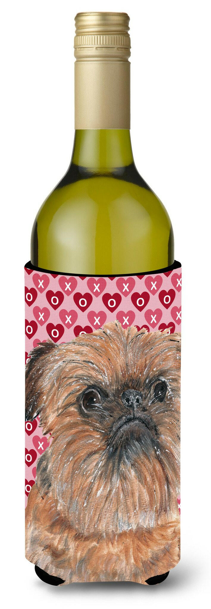 Brussels Griffon Valentine&#39;s Love Wine Bottle Beverage Insulator Beverage Insulator Hugger by Caroline&#39;s Treasures