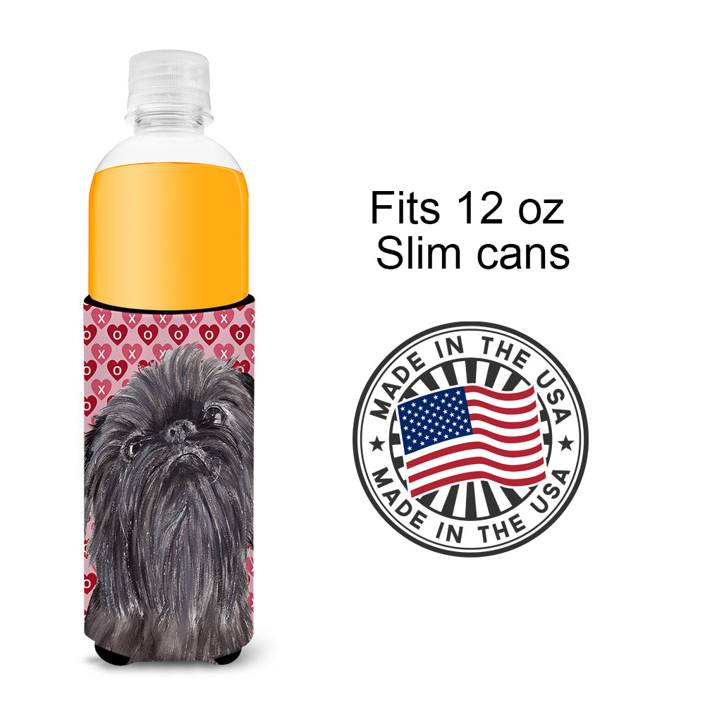 Brussels Griffon Valentine's Love Ultra Beverage Insulators for slim cans