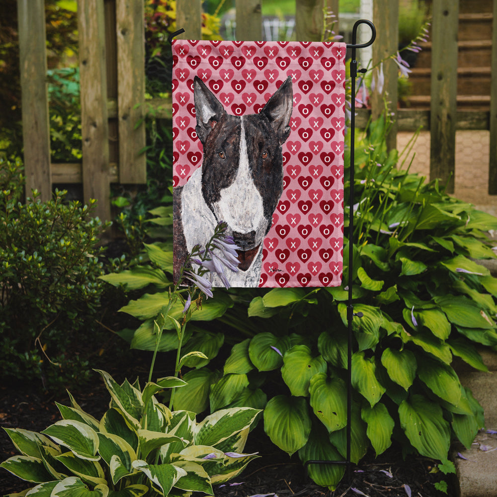 Bull Terrier Valentine's Love Flag Garden Size.