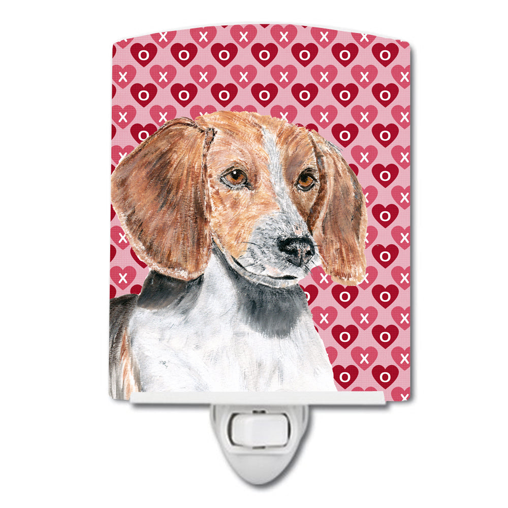English Foxhound Hearts and Love Ceramic Night Light SC9565CNL - the-store.com