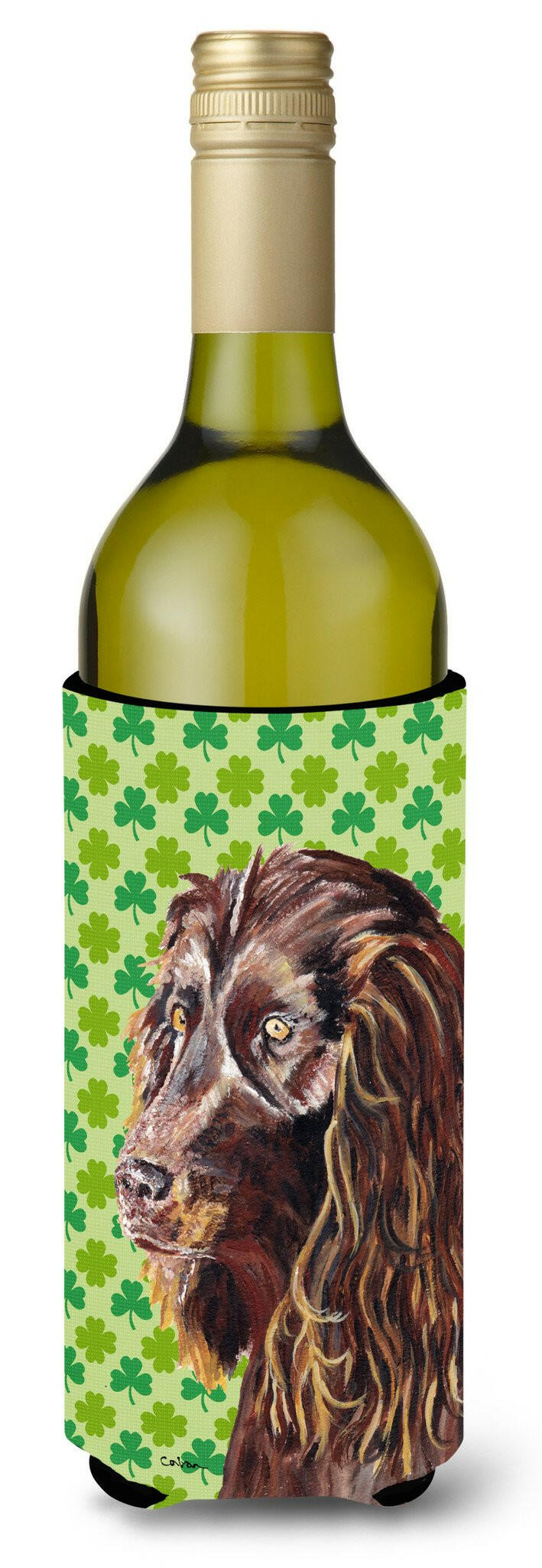 Boykin Spaniel St Patrick&#39;s Irish Wine Bottle Beverage Insulator Beverage Insulator Hugger by Caroline&#39;s Treasures