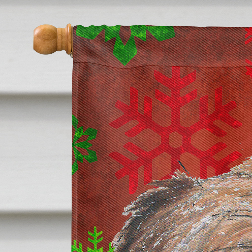 Brussels Griffon Red Snowflake Christmas Flag Canvas House Size