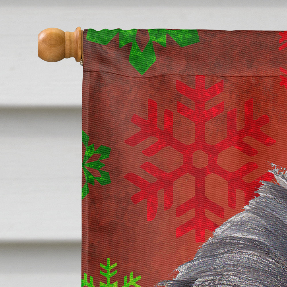 Brussels Griffon Red Snowflake Christmas Flag Canvas House Size  the-store.com.