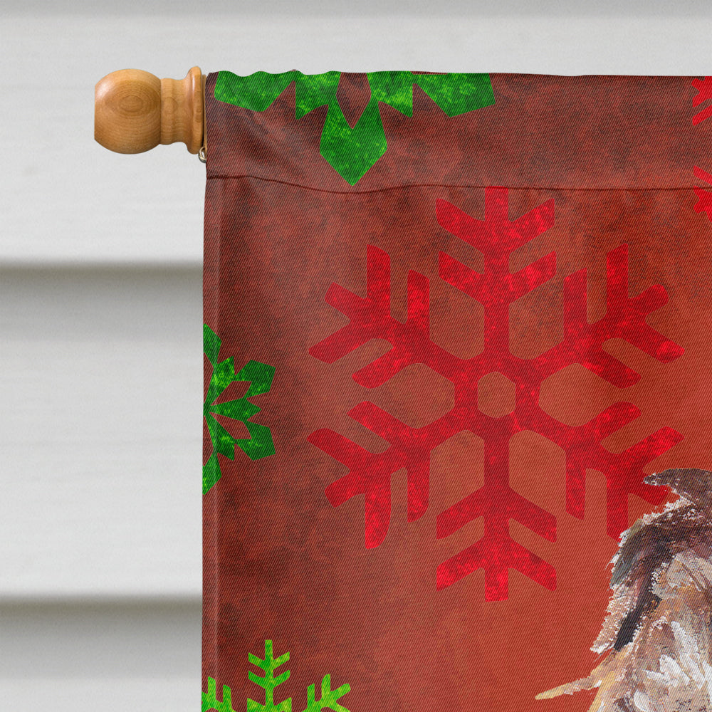 Boykin Spaniel Red Snowflake Christmas Flag Canvas House Size  the-store.com.