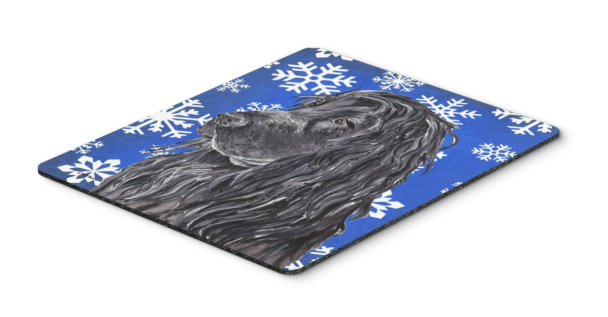 English Cocker Spaniel Blue Snowflake Winter Mouse Pad, Hot Pad or Trivet by Caroline&#39;s Treasures
