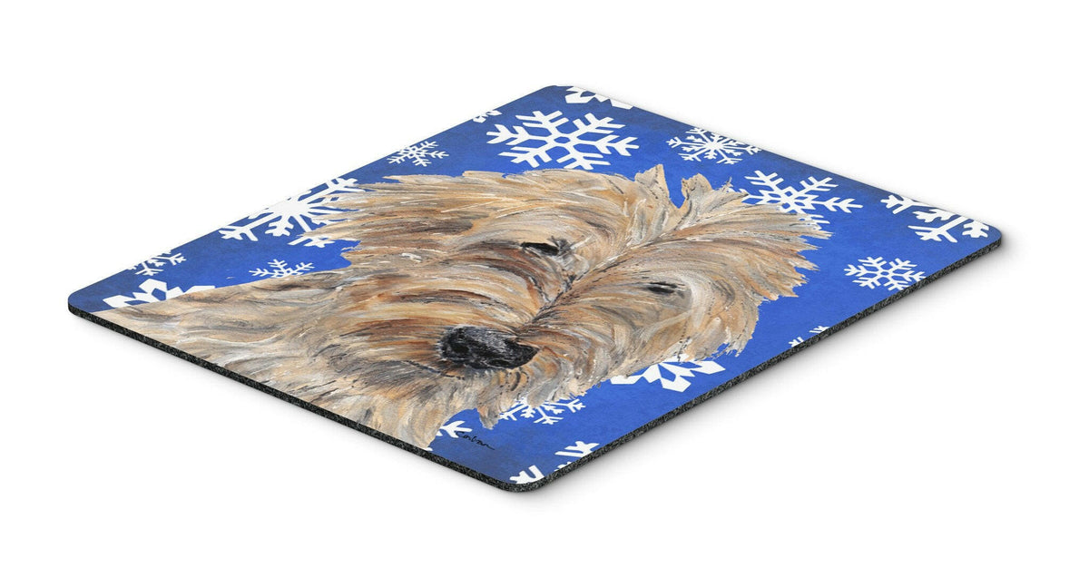 Goldendoodle Blue Snowflake Winter Mouse Pad, Hot Pad or Trivet by Caroline&#39;s Treasures