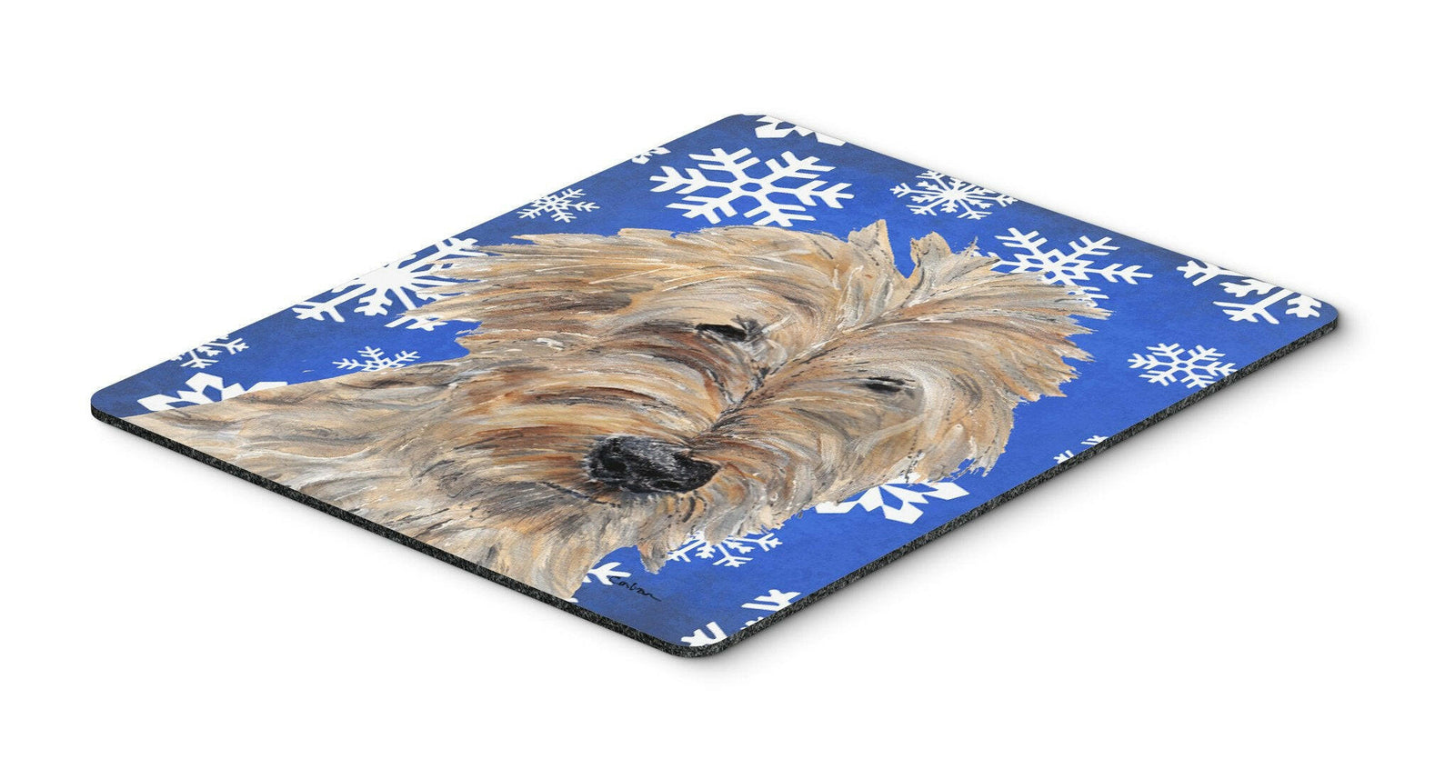 Goldendoodle Blue Snowflake Winter Mouse Pad, Hot Pad or Trivet by Caroline's Treasures
