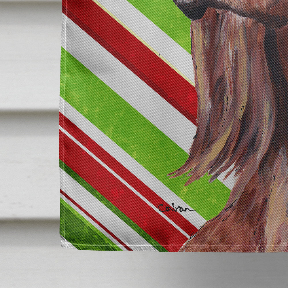 Irish Setter Candy Cane Christmas Flag Canvas House Size  the-store.com.