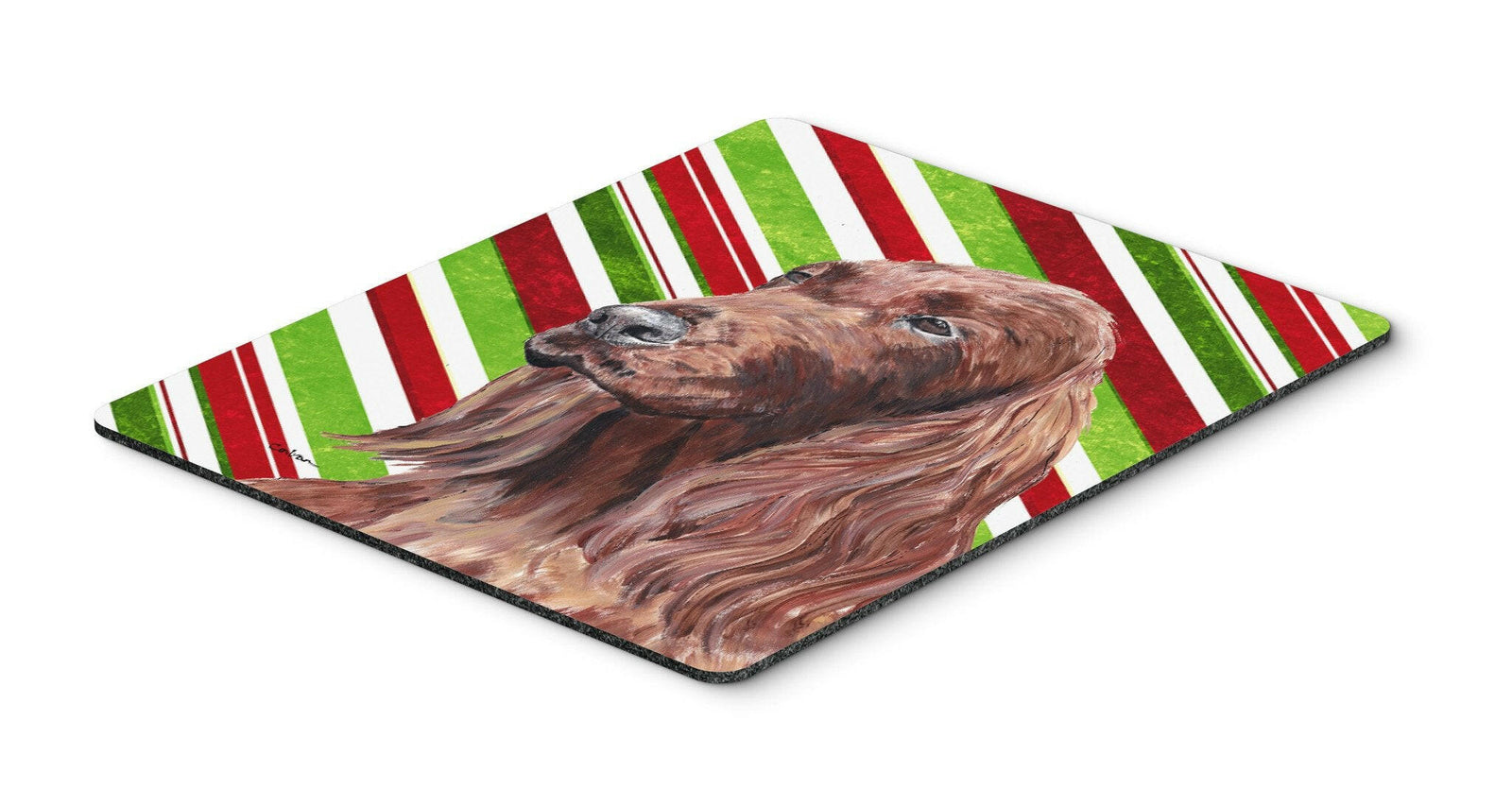 Irish Setter Candy Cane Christmas Mouse Pad, Hot Pad or Trivet by Caroline's Treasures