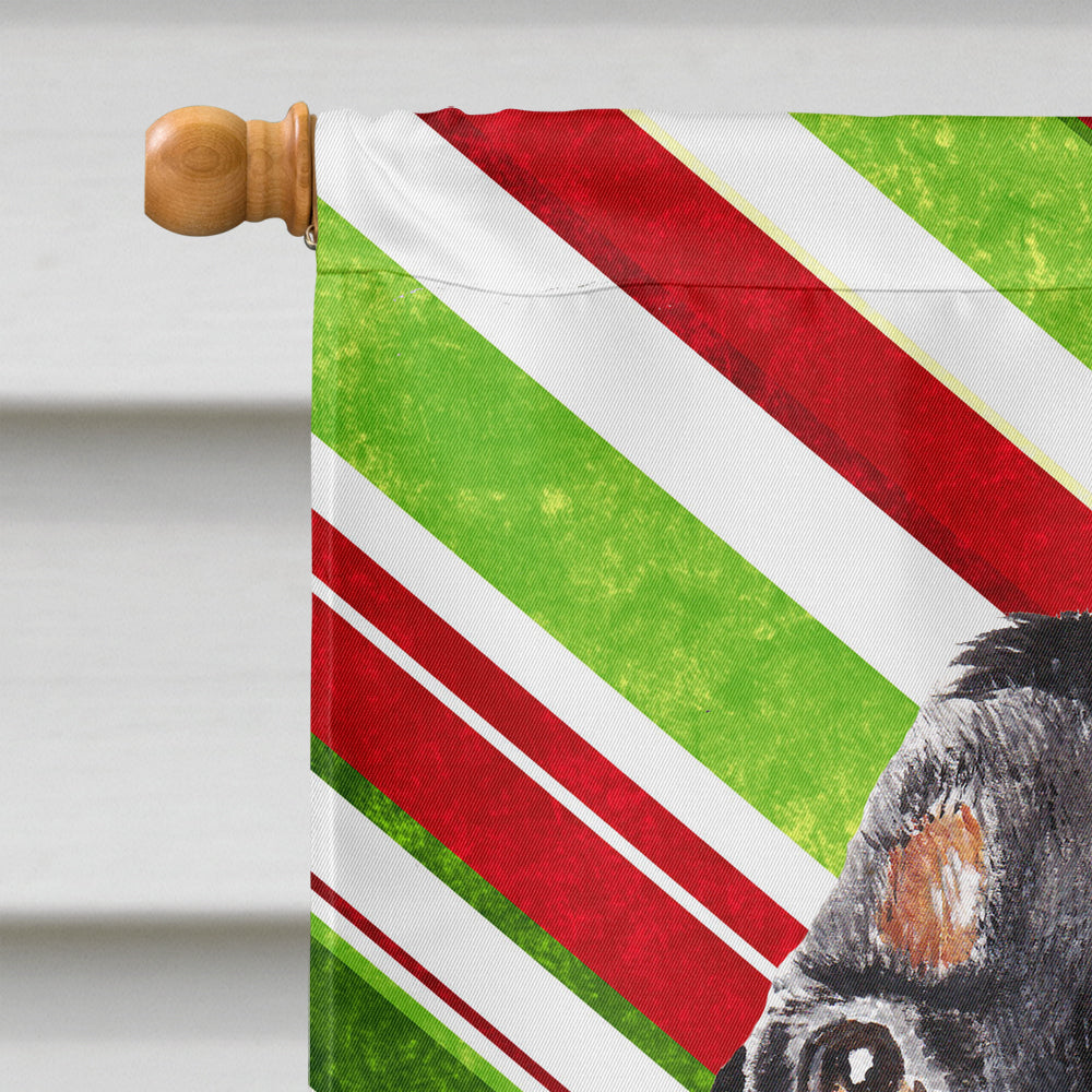 Coonhound Candy Cane Christmas Flag Canvas House Size  the-store.com.