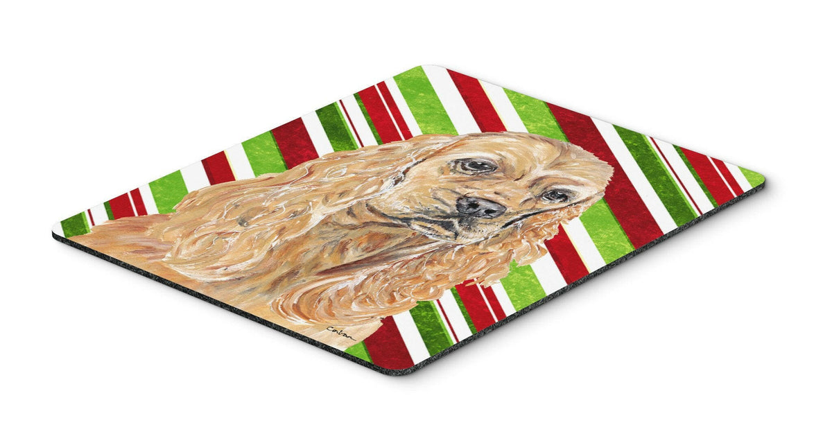 Cocker Spaniel Candy Cane Christmas Mouse Pad, Hot Pad or Trivet by Caroline&#39;s Treasures