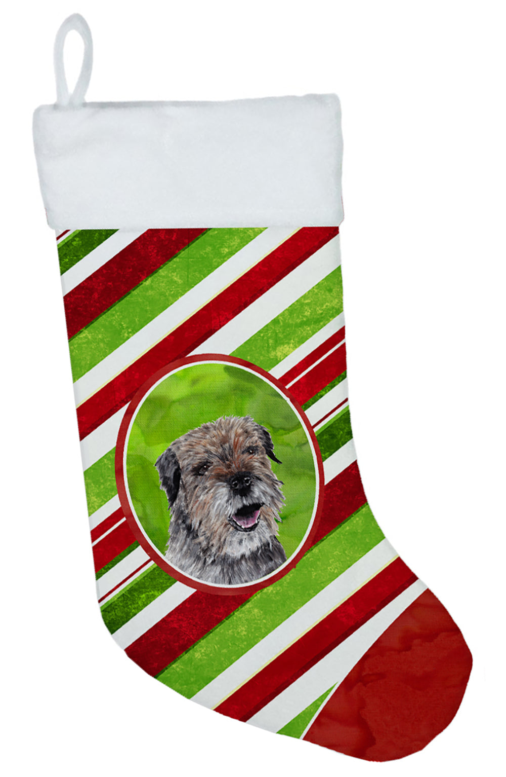 Border Terrier Candy Cane Christmas Christmas Stocking SC9613-CS