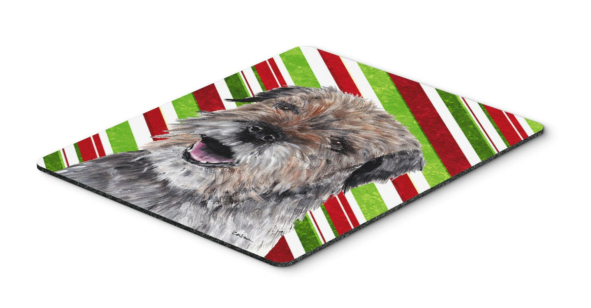 Border Terrier Candy Cane Christmas Mouse Pad, Hot Pad or Trivet by Caroline&#39;s Treasures