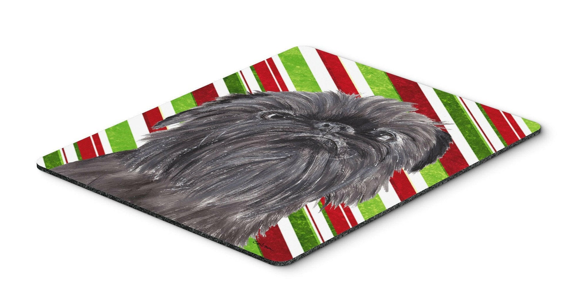 Brussels Griffon Candy Cane Christmas Mouse Pad, Hot Pad or Trivet by Caroline's Treasures