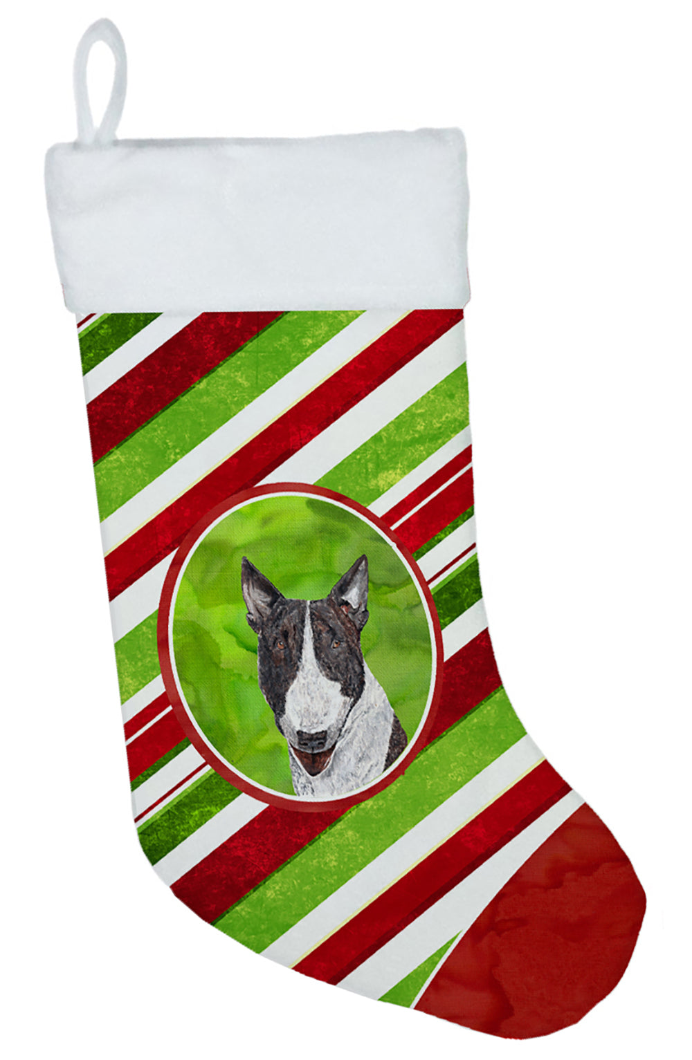 Bull Terrier Candy Cane Christmas Christmas Stocking SC9617-CS  the-store.com.