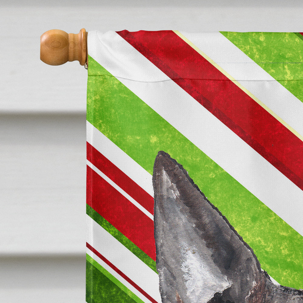 Bull Terrier Candy Cane Christmas Flag Canvas House Size  the-store.com.