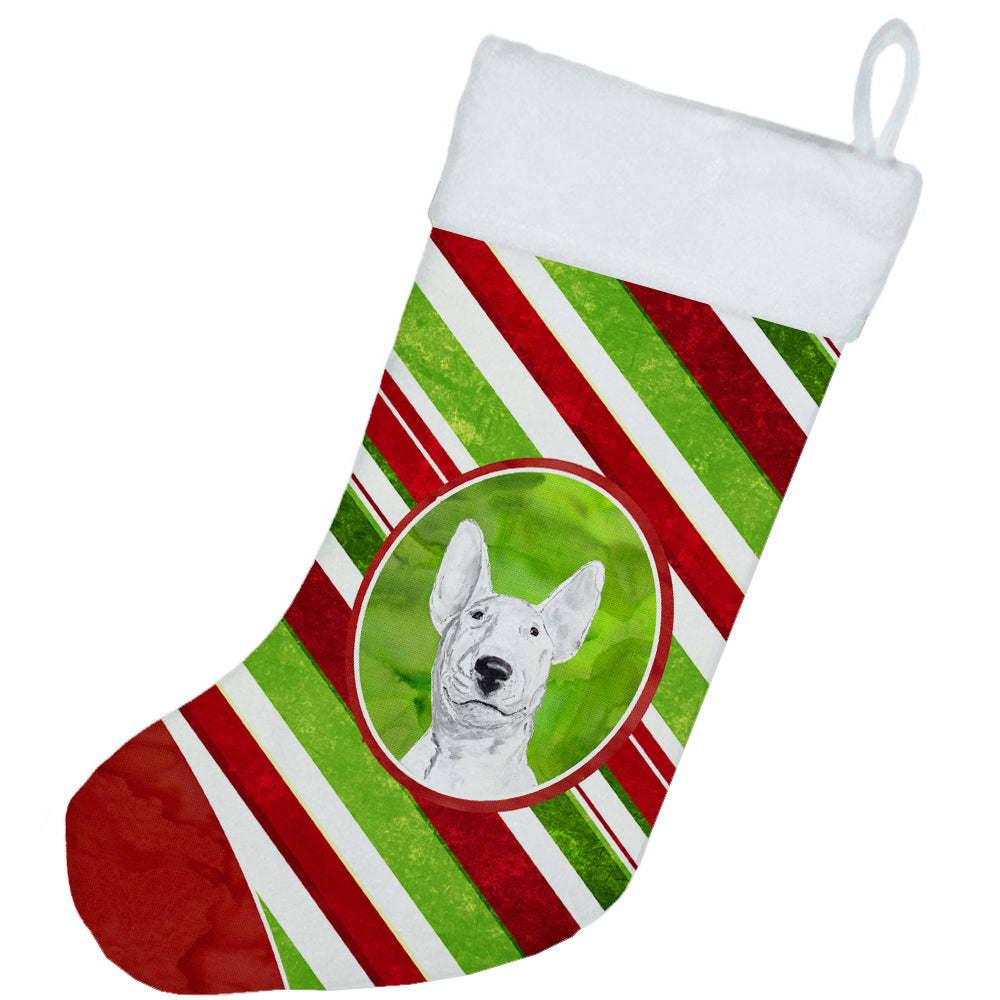 Bull Terrier Candy Cane Christmas Christmas Stocking SC9618-CS  the-store.com.