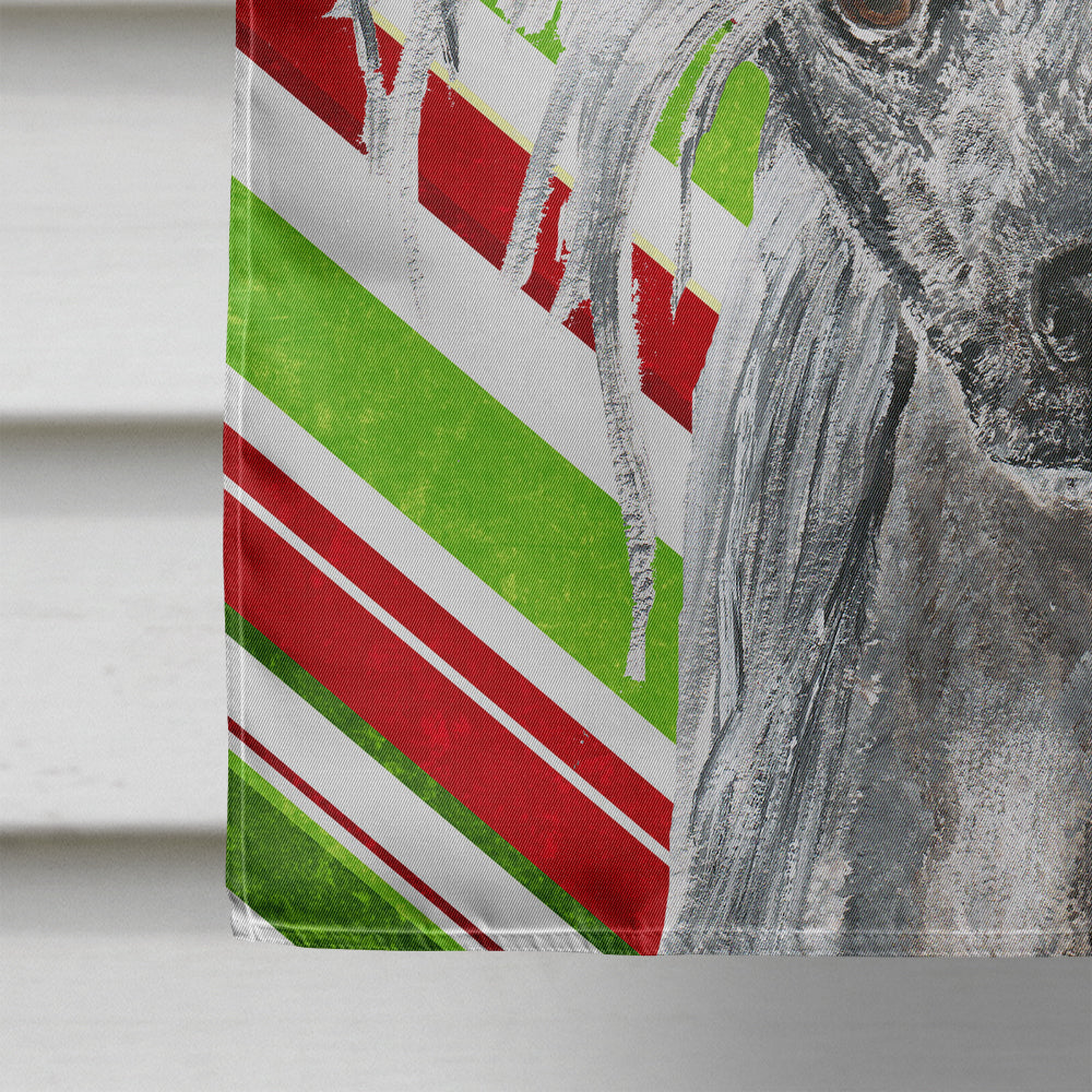 Chinese Crested Candy Cane Christmas Flag Canvas House Size  the-store.com.