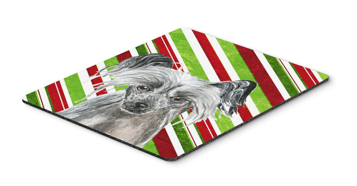 Chinese Crested Candy Cane Christmas Mouse Pad, Hot Pad or Trivet by Caroline&#39;s Treasures