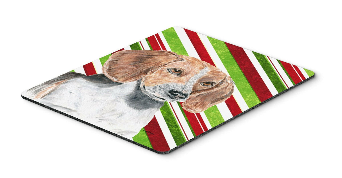 English Foxhound Candy Cane Christmas Mouse Pad, Hot Pad or Trivet by Caroline&#39;s Treasures