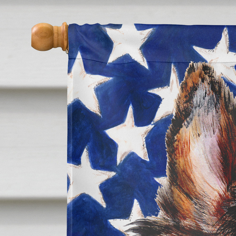 Collie with American Flag USA Flag Canvas House Size SC9622CHF