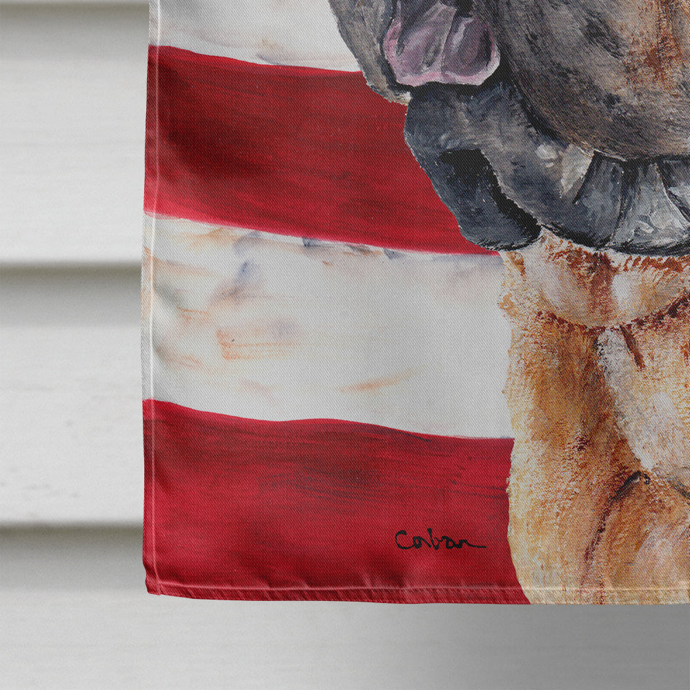 Shar Pei with American Flag USA Flag Canvas House Size SC9623CHF  the-store.com.