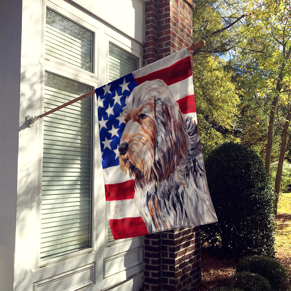 Otterhound with American Flag USA Flag Canvas House Size SC9636CHF  the-store.com.