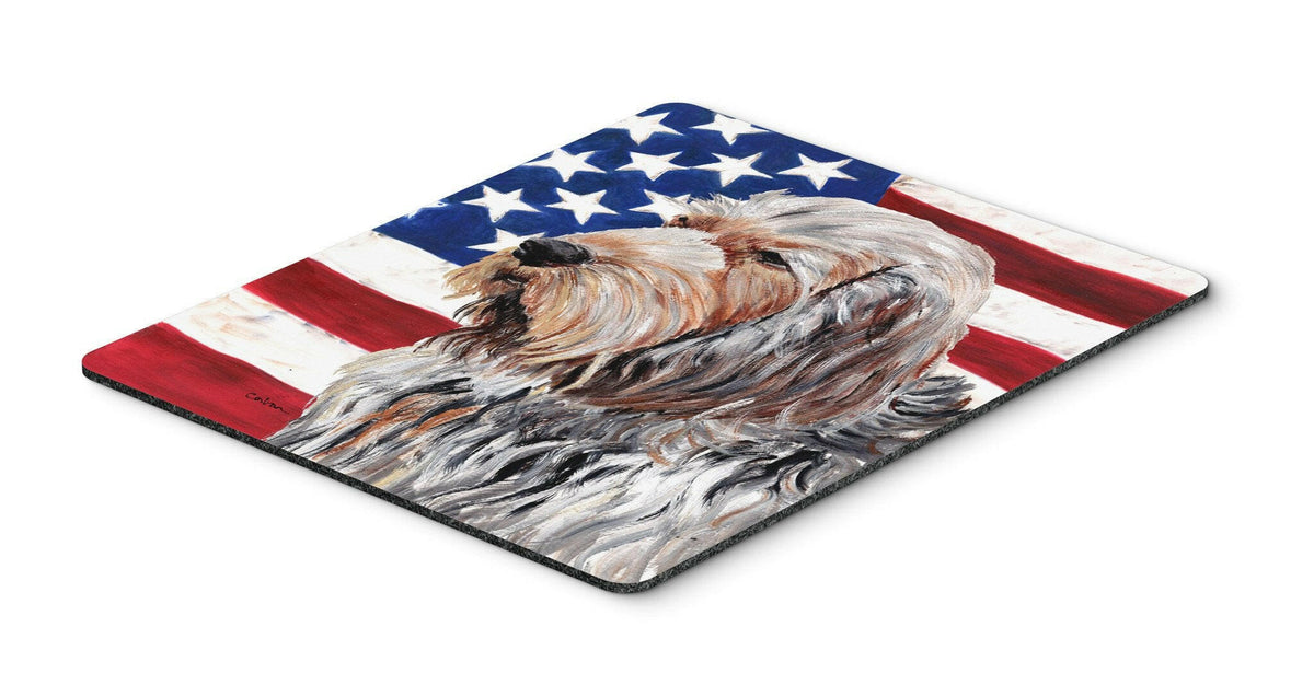 Otterhound with American Flag USA Mouse Pad, Hot Pad or Trivet SC9636MP by Caroline&#39;s Treasures