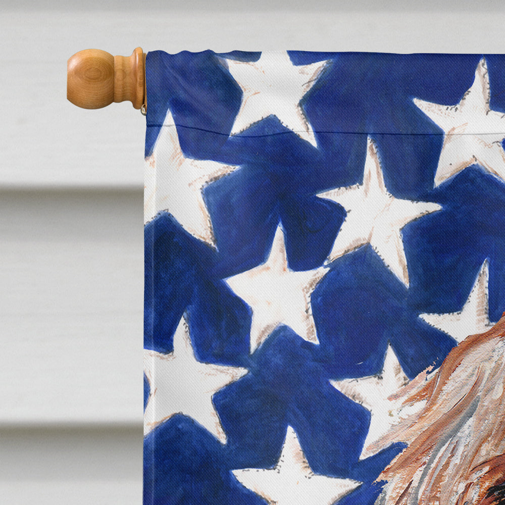 Otterhound with American Flag USA Flag Canvas House Size SC9637CHF