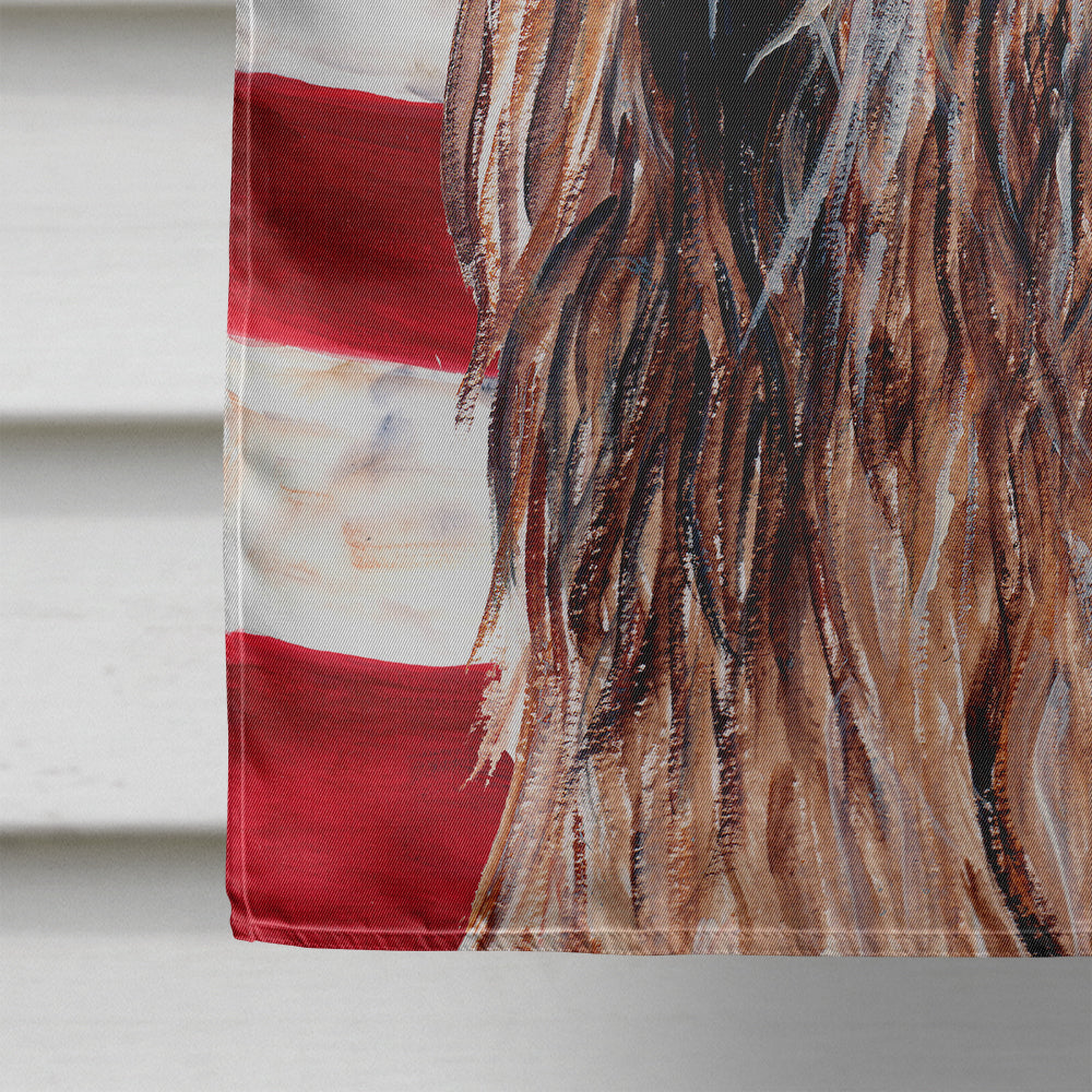 Otterhound with American Flag USA Flag Canvas House Size SC9637CHF  the-store.com.