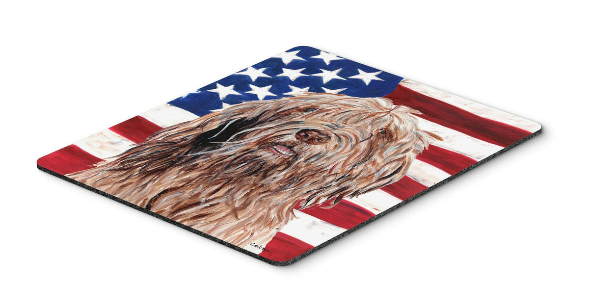 Otterhound with American Flag USA Mouse Pad, Hot Pad or Trivet SC9637MP by Caroline&#39;s Treasures