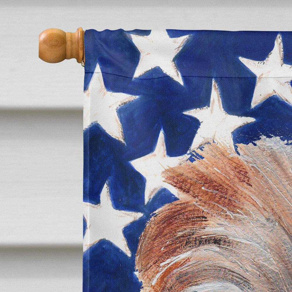 Norfolk Terrier with American Flag USA Flag Canvas House Size SC9640CHF