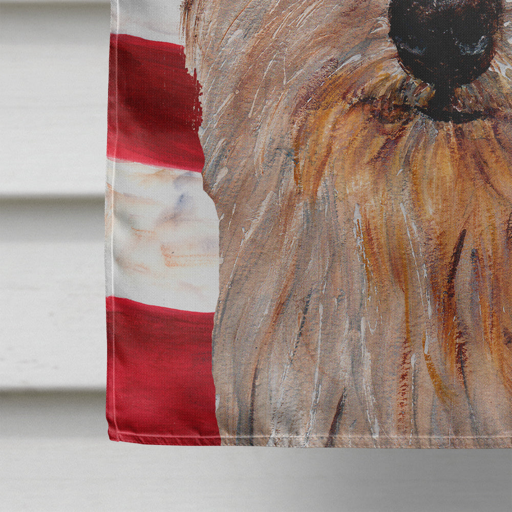 Norfolk Terrier with American Flag USA Flag Canvas House Size SC9640CHF