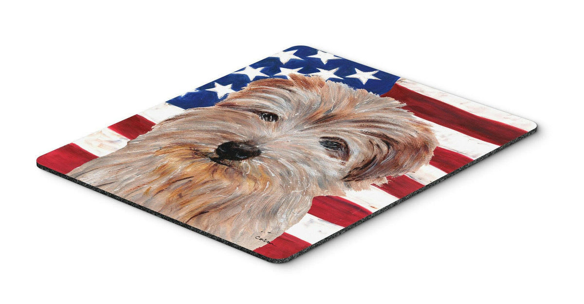 Norfolk Terrier with American Flag USA Mouse Pad, Hot Pad or Trivet SC9640MP by Caroline&#39;s Treasures