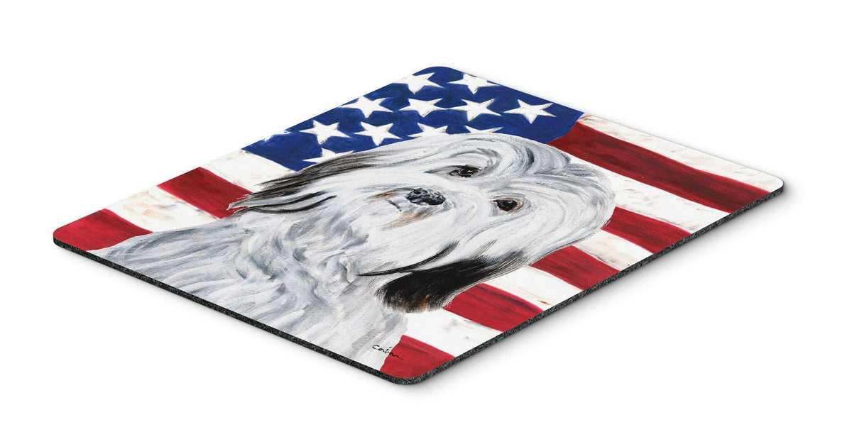 Havanese with American Flag USA Mouse Pad, Hot Pad or Trivet SC9641MP by Caroline&#39;s Treasures